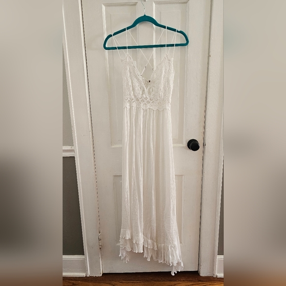 Free People Dresses & Skirts - Free People Adella Maxi Dress White Size Medium